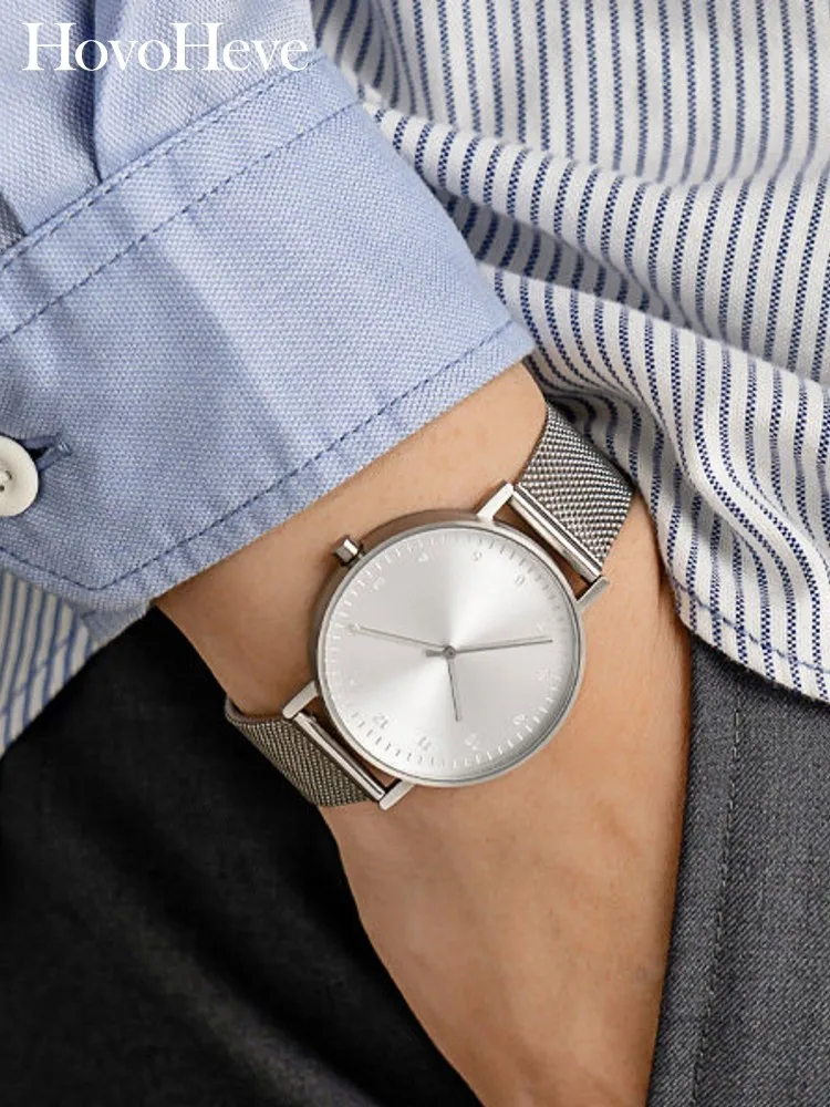 Men Women Stainless Steel Round Shape Quartz Watch Business Work Acceossory Birthday Gift Classic New Office Ladies Wristwatch
Men Women Stainless Steel Round Shape Quartz Watch Business Work Acceossory Birthday Gift Classic New Office Ladies Wristwatch