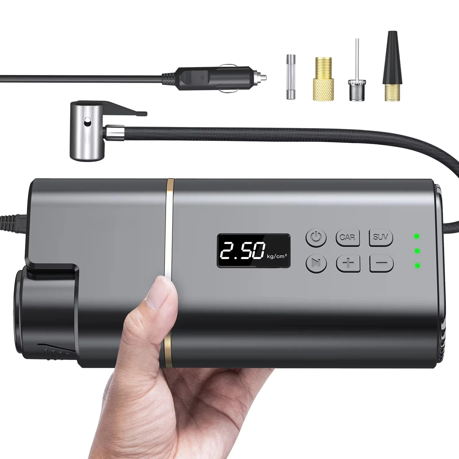 Wired Corded mini car tyre electric portable air pump air compressor with LCD display for car tires inflators
Wired Corded mini car tyre electric portable air pump air compressor with LCD display for car tires inflators