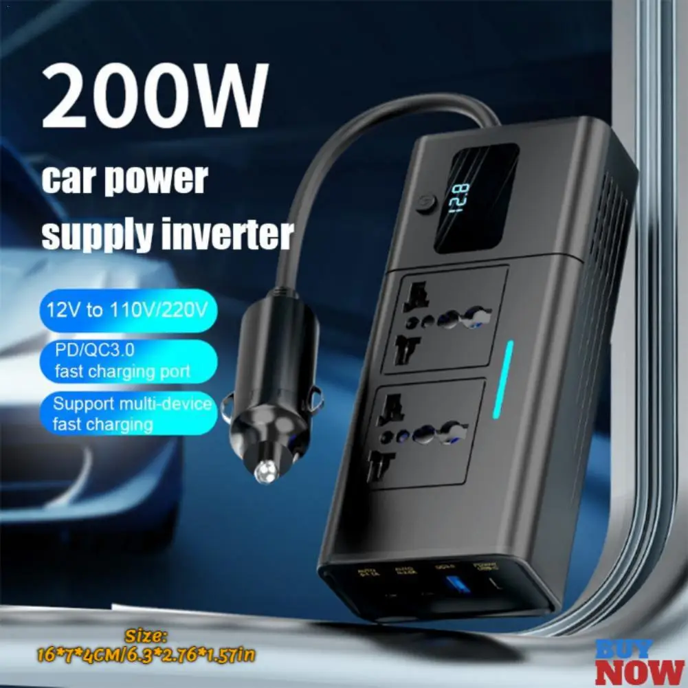 Car Inverter Car Cigarette Iighter 12v Can Be Converted To 110v Or 220v Power Conversion Car Socket Multi-Function
Car Inverter Car Cigarette Iighter 12v Can Be Converted To 110v Or 220v Power Conversion Car Socket Multi-Function