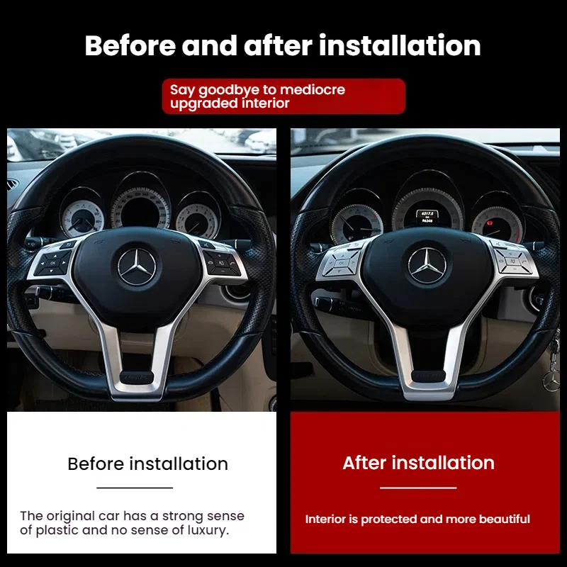 Suitable for Mercedes-Benz GLK260 Old C200 E260 CLS ML GL Modified Steering Wheel Key Decoration Sticker
Suitable for Mercedes-Benz GLK260 Old C200 E260 CLS ML GL Modified Steering Wheel Key Decoration Sticker