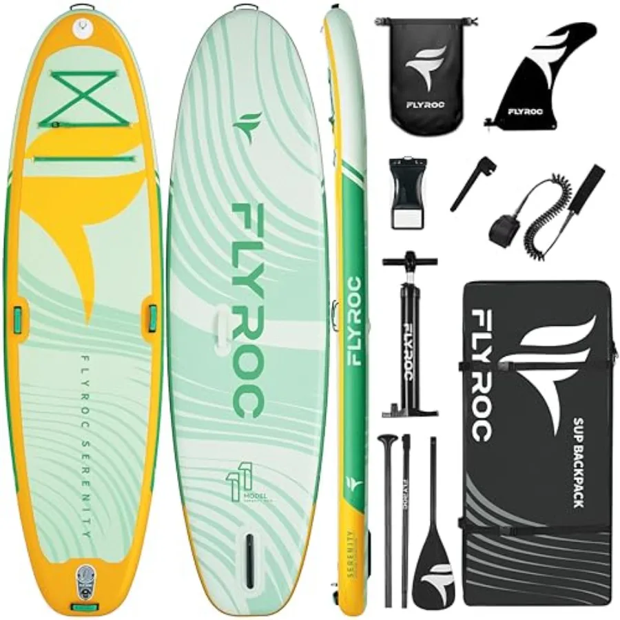 All-round inflatable paddle board for yoga and adults, extra wide 11x35 design, durable PVC material, blue color, 430lb capacit
All-round inflatable paddle board for yoga and adults, extra wide 11x35 design, durable PVC material, blue color, 430lb capacit
