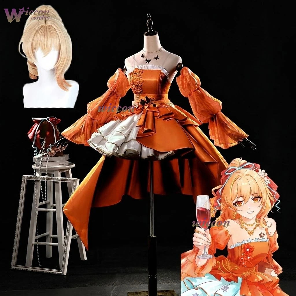 Nico Genshin Impact cosplay costume Shimmering Banquet Yoimiya cosplay game outfit Wig Set Halloween Party Play Outfit For Women
Nico Genshin Impact cosplay costume Shimmering Banquet Yoimiya cosplay game outfit Wig Set Halloween Party Play Outfit For Women