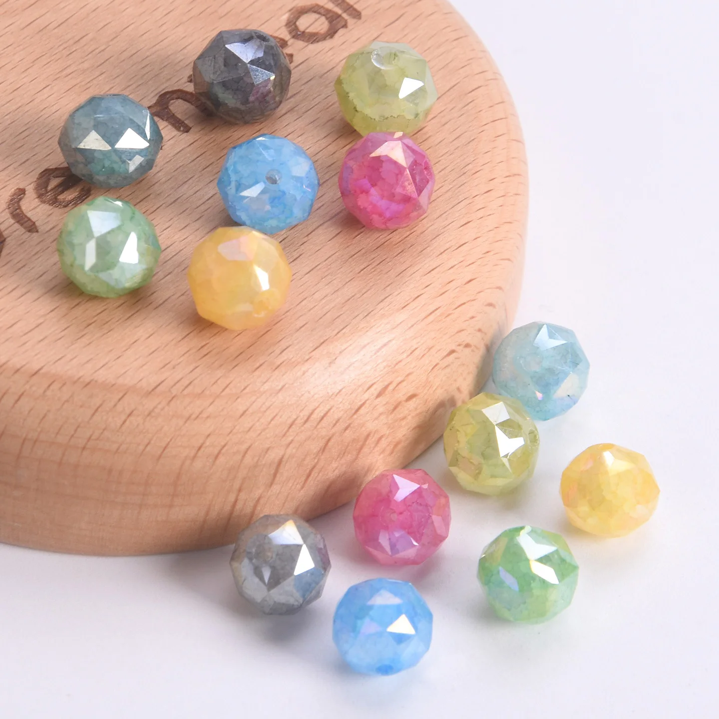 10pcs Round Crackle Faceted Opaque Glass Glossy Loose Beads For Jewelry Making DIY Crafts Supplies Findings
10pcs Round Crackle Faceted Opaque Glass Glossy Loose Beads For Jewelry Making DIY Crafts Supplies Findings