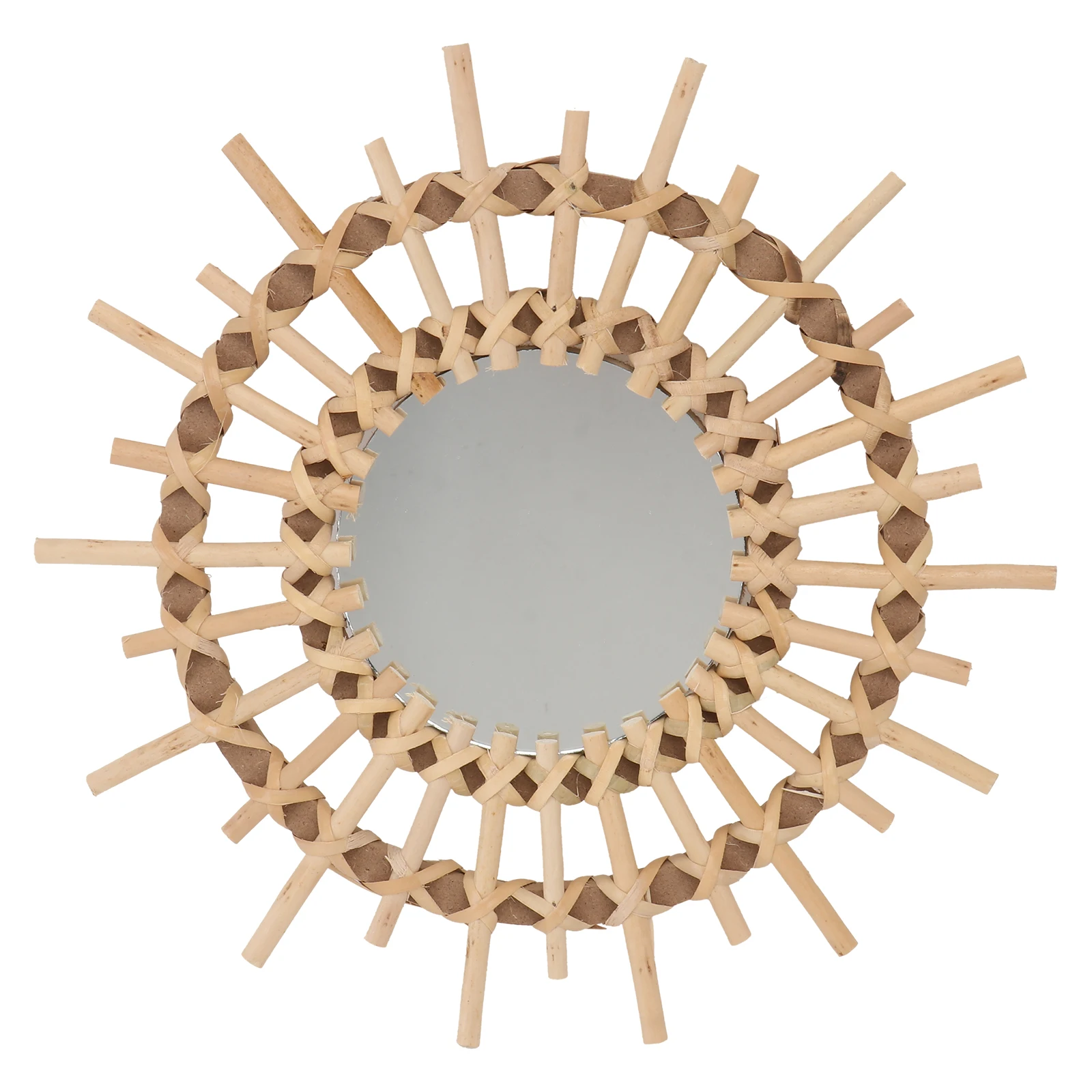 1pc Rattan Makeup Mirror Hand Woven Wall Decorative Mirrors Round Compact Size Home Decor Wicker Weaving Mirror
1pc Rattan Makeup Mirror Hand Woven Wall Decorative Mirrors Round Compact Size Home Decor Wicker Weaving Mirror