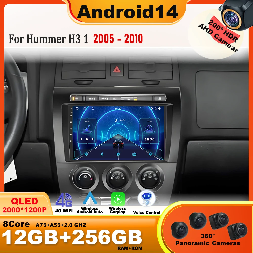 Android 14 Car Radio For Hummer H3 1 2005 - 2010 GPS Navigation Touch Screen Stereo Head Unit Auto Multimedia Dash Cam DVD WIFI
Android 14 Car Radio For Hummer H3 1 2005 - 2010 GPS Navigation Touch Screen Stereo Head Unit Auto Multimedia Dash Cam DVD WIFI