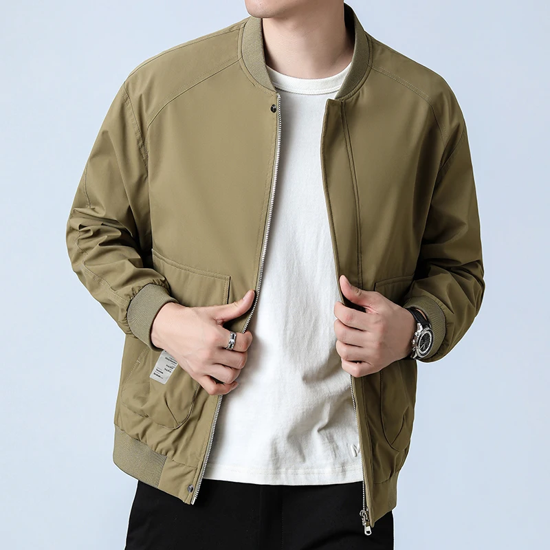 Spring Slim Fit Bomber Jacket Men Autumn Thin Long Sleeve Baseball Uniform Windproof Cycling Jacket Solid Zipper Casual Jackets
Spring Slim Fit Bomber Jacket Men Autumn Thin Long Sleeve Baseball Uniform Windproof Cycling Jacket Solid Zipper Casual Jackets