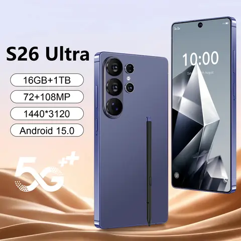 2026 High Quality S26 Ultra original global version intelligent 4G 5G dual card dual standby system 8000mAh battery