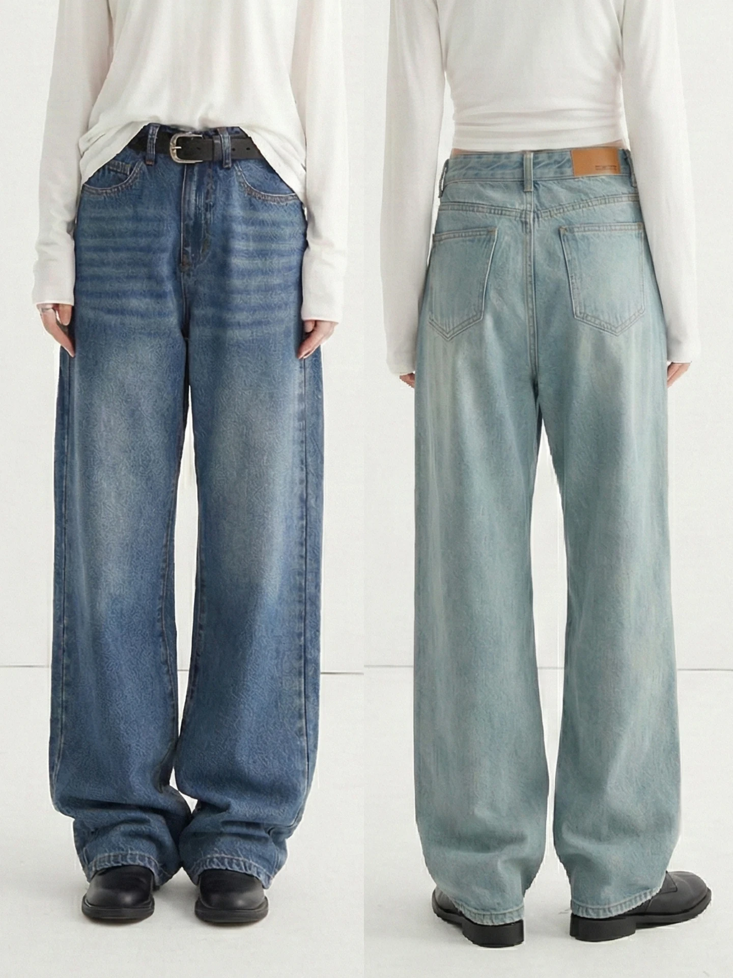 American Street Style High Waist Wide Leg Jeans Loose Casual Straight Slimming Women's Winter Cotton Denim Pants
American Street Style High Waist Wide Leg Jeans Loose Casual Straight Slimming Women's Winter Cotton Denim Pants