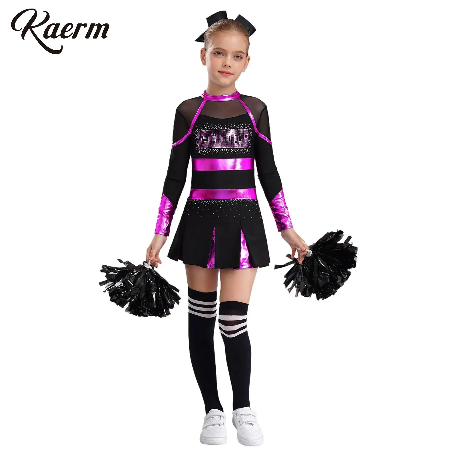 Kids Girls Cheer Leader Costume Cheerleading Dance Uniforms Sports Cheer Up Dress Performance Wear for Children
Kids Girls Cheer Leader Costume Cheerleading Dance Uniforms Sports Cheer Up Dress Performance Wear for Children