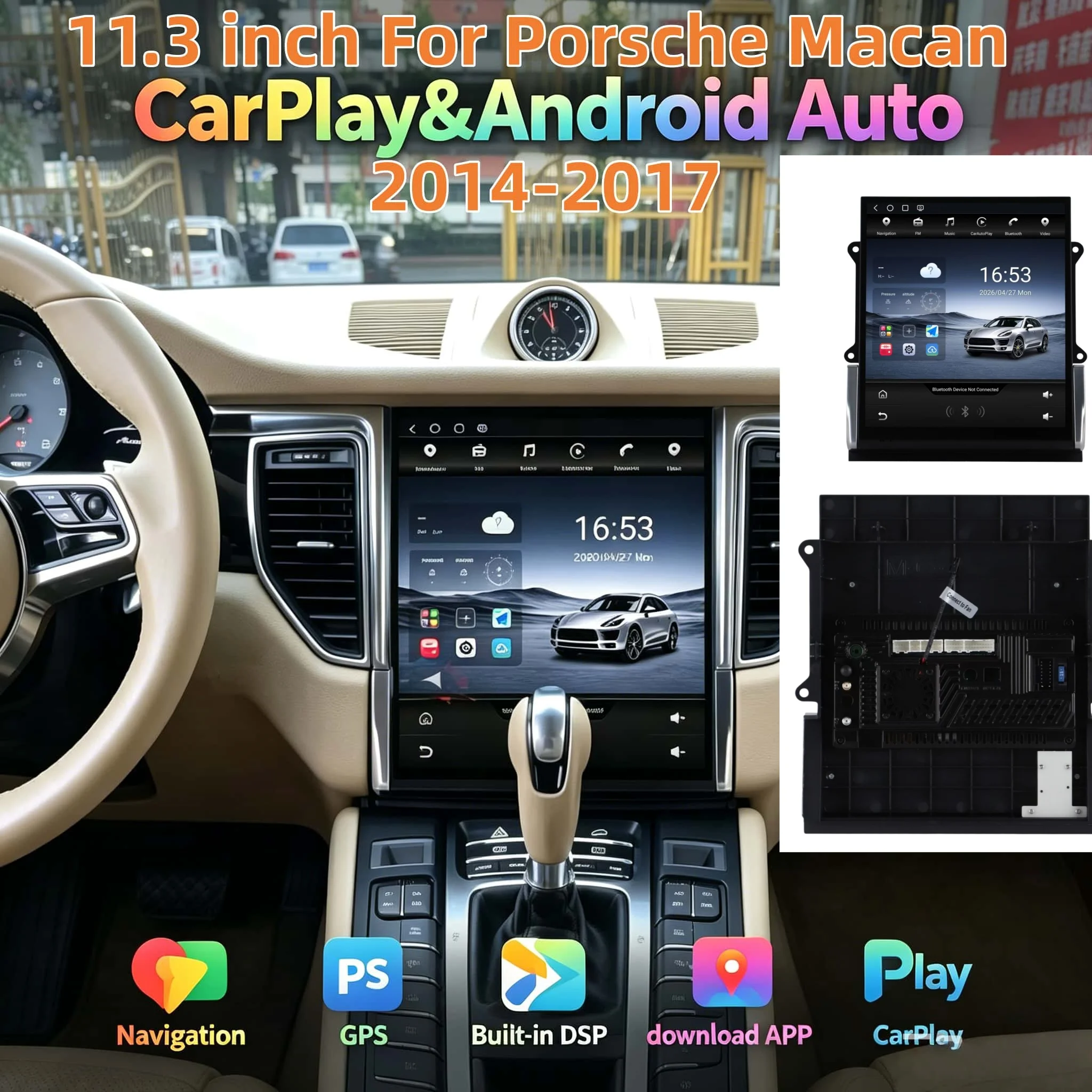 11.3 Inch Android Auto Navigation For Porsche Macan 2014-2017 CarPlay Multimedia Player Car GPS Navi Radio Stereo DSP 4G WIFI
11.3 Inch Android Auto Navigation For Porsche Macan 2014-2017 CarPlay Multimedia Player Car GPS Navi Radio Stereo DSP 4G WIFI