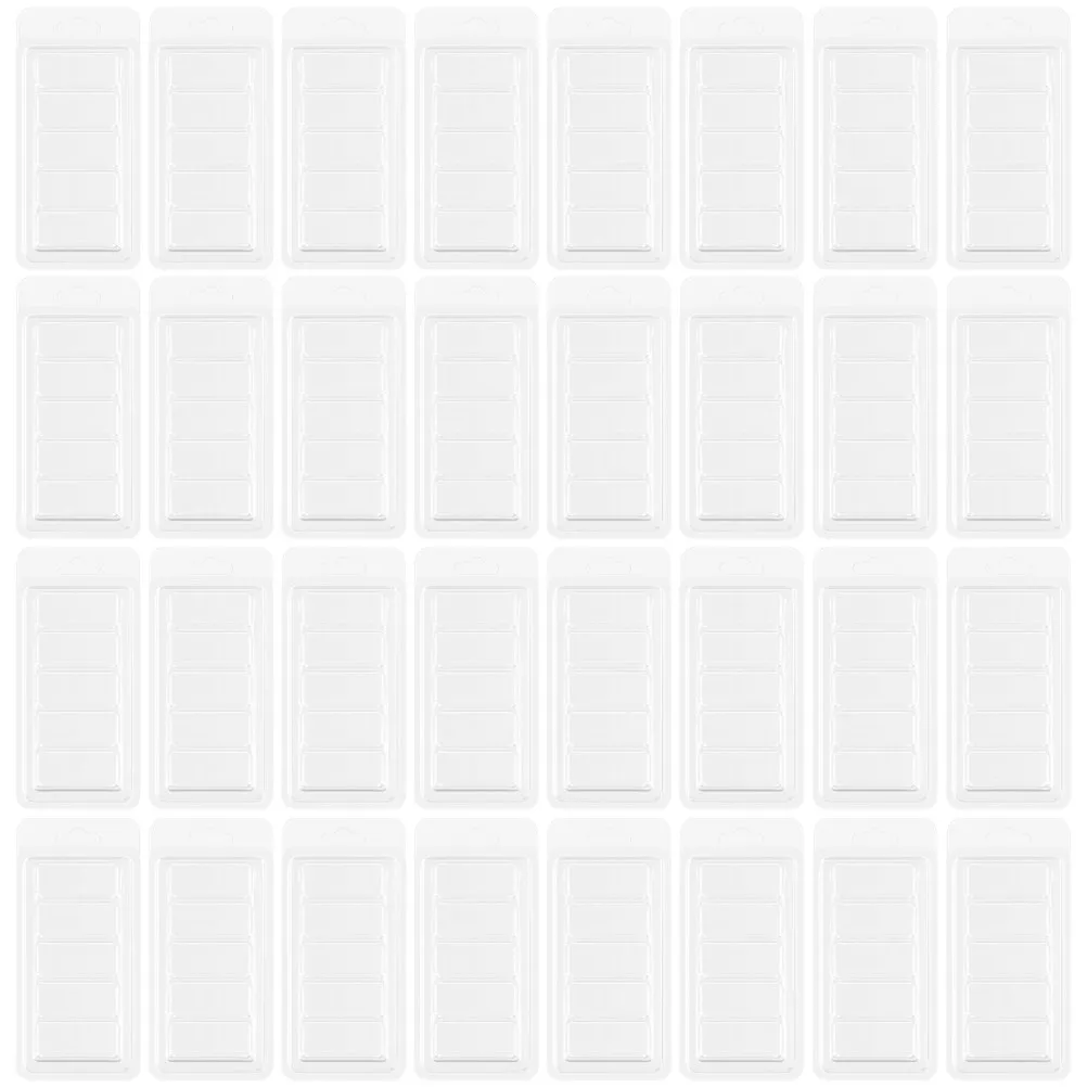 100Pcs Wax Melt Clamshells Transparent Empty DIY Making Molds Multi-Grid Design for Wax Melting Viewing Home Crafts Safe
100Pcs Wax Melt Clamshells Transparent Empty DIY Making Molds Multi-Grid Design for Wax Melting Viewing Home Crafts Safe