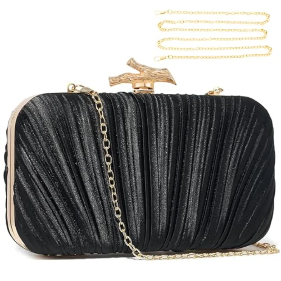 JAMBHALA Elegant Evening Bag for Women, Satin Pleated Clutch, for Wedding Party Gala Formal Occasions
JAMBHALA Elegant Evening Bag for Women, Satin Pleated Clutch, for Wedding Party Gala Formal Occasions