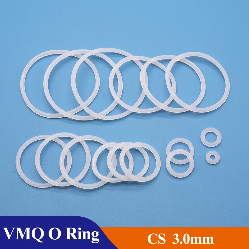 10/50Pcs White Food GradeSilicone VMQ O Ring Gasket CS 3 mm OD 10 ~ 150mm Waterproof Washer Rubber Insulated O Shape Seal Tool
10/50Pcs White Food GradeSilicone VMQ O Ring Gasket CS 3 mm OD 10 ~ 150mm Waterproof Washer Rubber Insulated O Shape Seal Tool