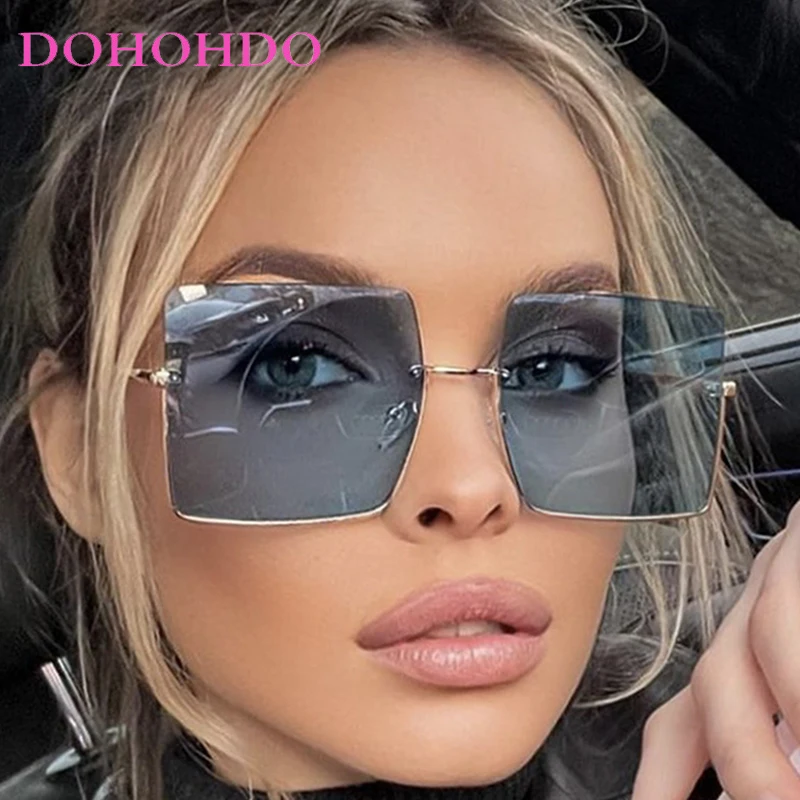DOHOHDO Brand Designer Square Sunglasses Woman Luxury Oversized Sun Glasses Female Vintage Retro Big Frame Metal Oculos De Sol
DOHOHDO Brand Designer Square Sunglasses Woman Luxury Oversized Sun Glasses Female Vintage Retro Big Frame Metal Oculos De Sol