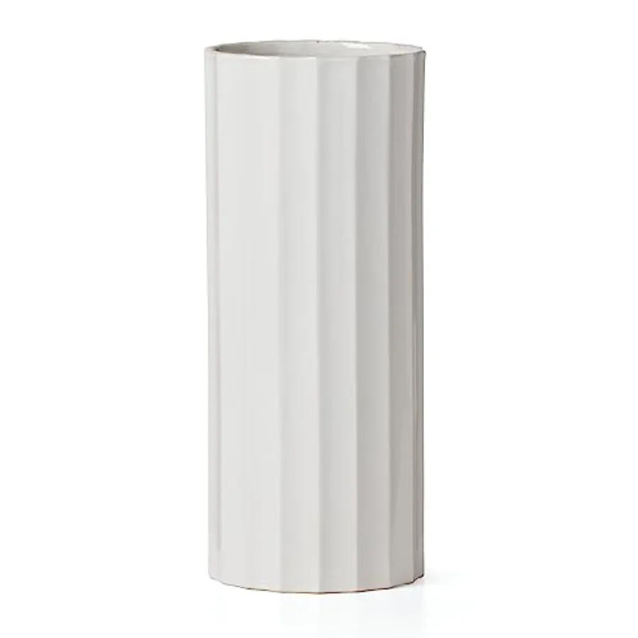 French Perle Scallop Cylinder Vase for home decor ceramic ivory handcrafted textured surface
French Perle Scallop Cylinder Vase for home decor ceramic ivory handcrafted textured surface