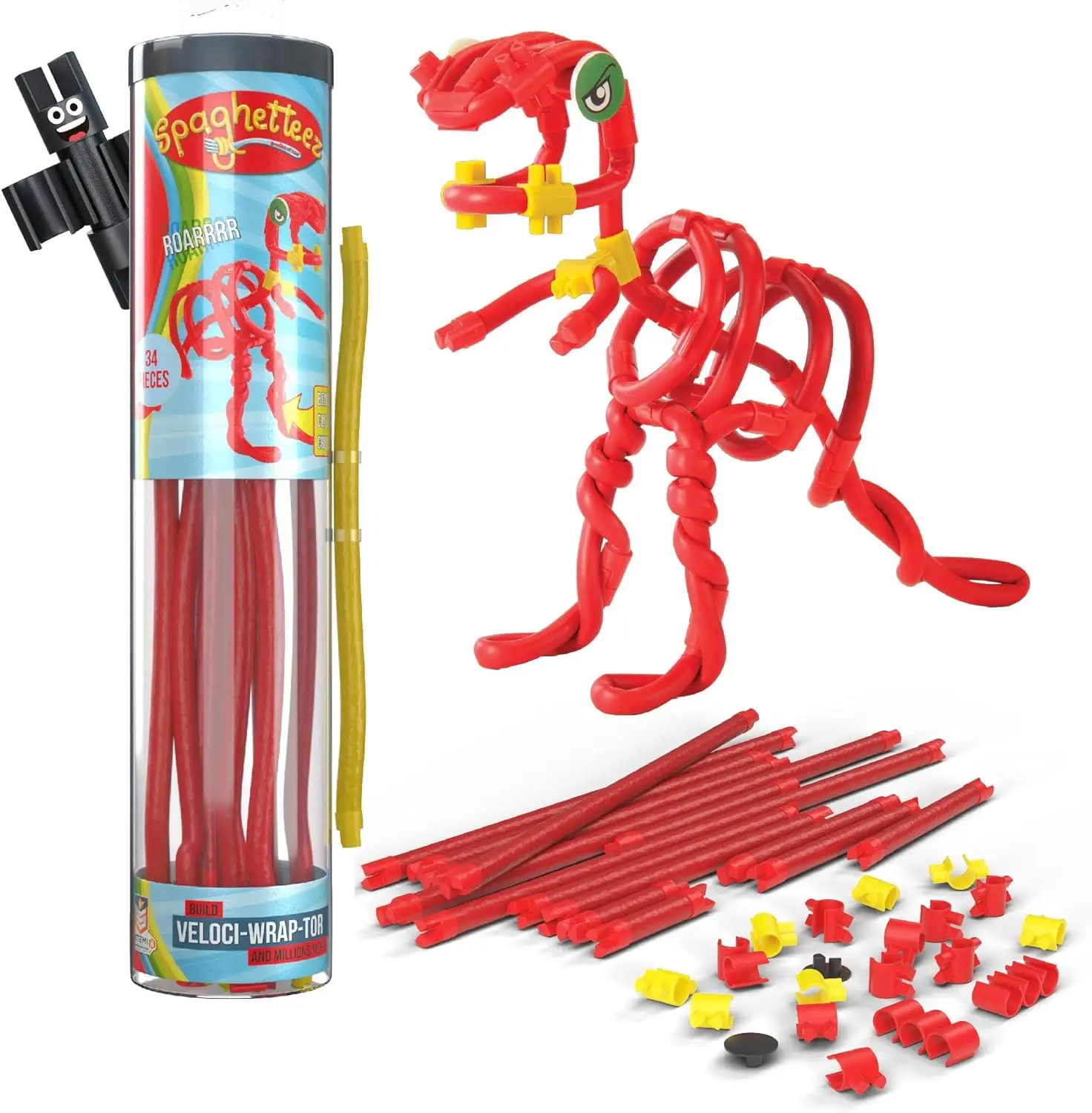 Veloci-Wrap-Tor - Flexible Velociraptor Building Set for Kids - Bendable, Stretchable, Connectable Dino Toy - STEM Learning, Cre
Veloci-Wrap-Tor - Flexible Velociraptor Building Set for Kids - Bendable, Stretchable, Connectable Dino Toy - STEM Learning, Cre