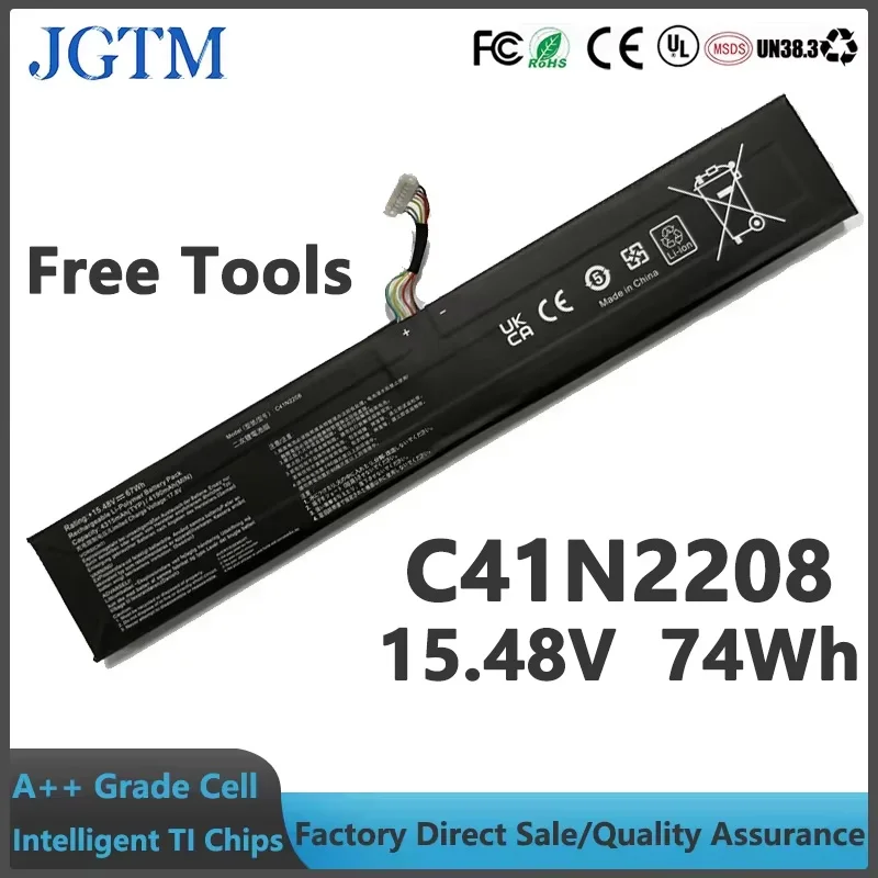 C41N2208 New Battery Compatible with ASUS ROG Ally PC71L RC71L Gaming Handheld Series With Free Tools 15.48V 74WH
C41N2208 New Battery Compatible with ASUS ROG Ally PC71L RC71L Gaming Handheld Series With Free Tools 15.48V 74WH