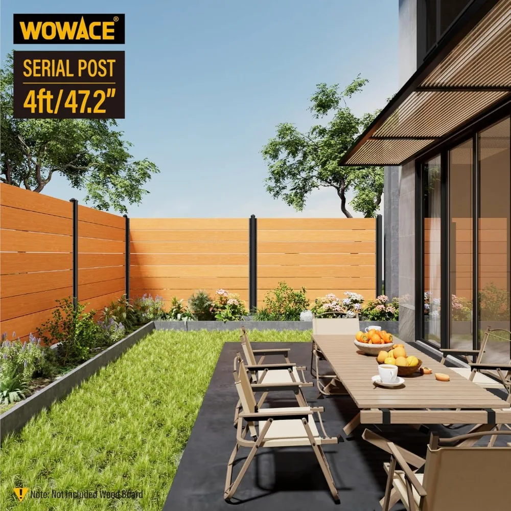 4ft Heavy Duty Steel Fence Posts for Privacy Screens, Matte Black (2 Pack) - Easy DIY Installation
4ft Heavy Duty Steel Fence Posts for Privacy Screens, Matte Black (2 Pack) - Easy DIY Installation