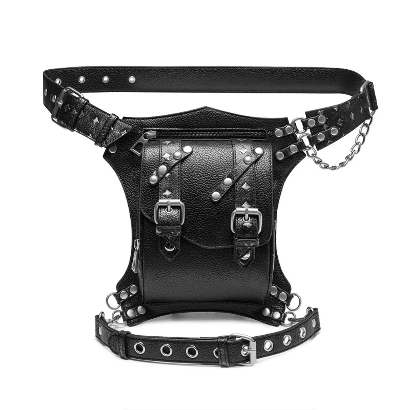 European and American punk, outdoor bag women's versatile, chain locomotive men's fanny pack
European and American punk, outdoor bag women's versatile, chain locomotive men's fanny pack