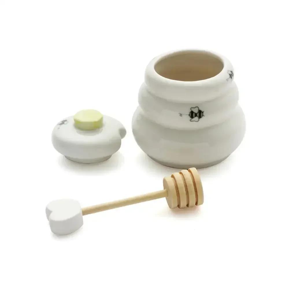 Honey Storage Container with Dipper and Lid Beehive Shaped Honey Pot Honeycomb Tank Honey Jar Bottle for Wedding Party Kitchen
Honey Storage Container with Dipper and Lid Beehive Shaped Honey Pot Honeycomb Tank Honey Jar Bottle for Wedding Party Kitchen