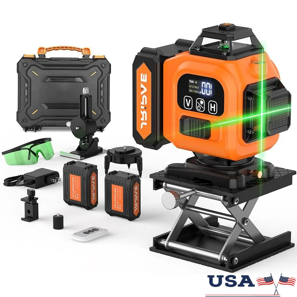 Self Leveling 4D Laser Level 16 Line Green Laser Leveling Tool Indoor Use Remote Control DIY Home Renovation Picture Hanging
Self Leveling 4D Laser Level 16 Line Green Laser Leveling Tool Indoor Use Remote Control DIY Home Renovation Picture Hanging