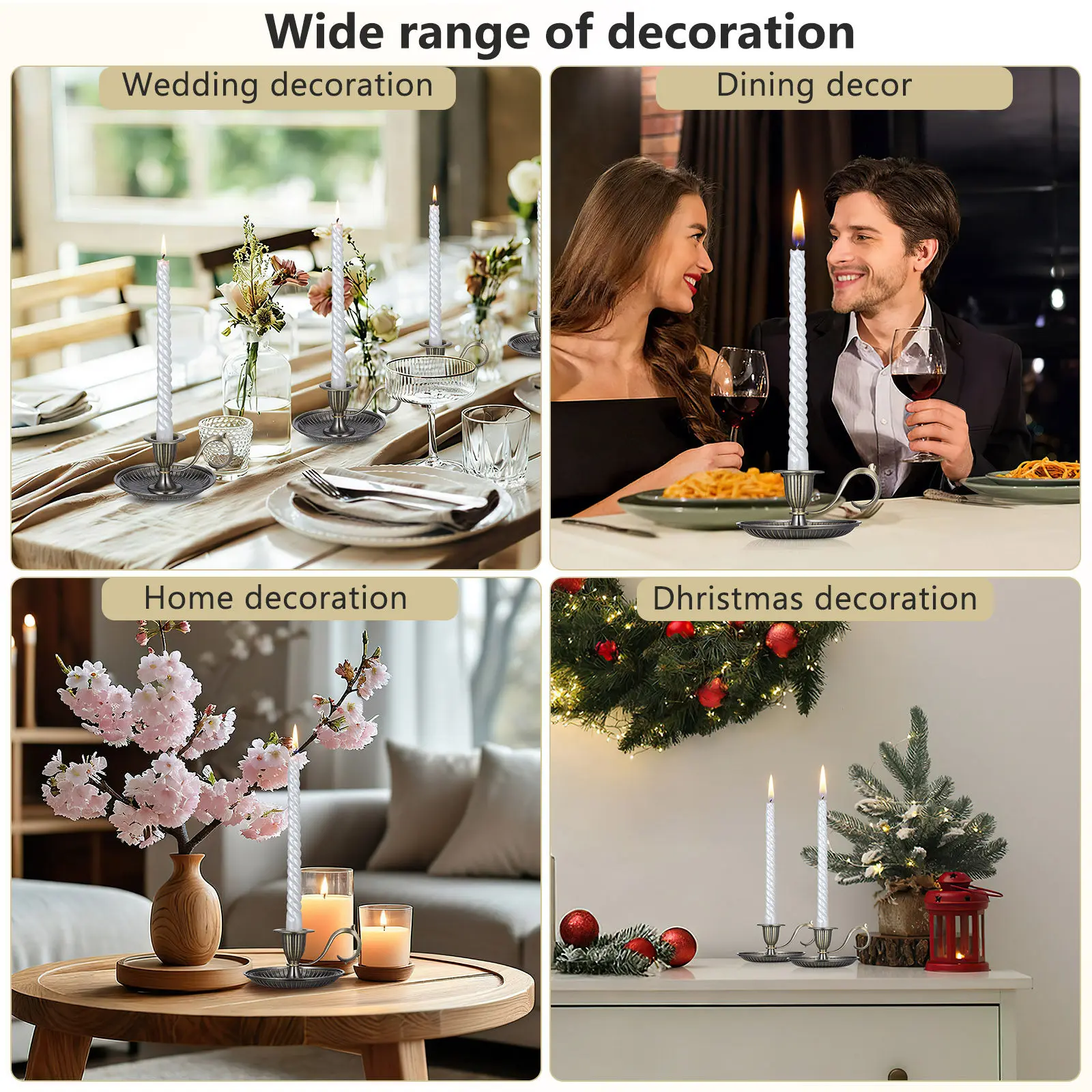 Metal Retro Taper Holder Vintage Style Table Stand Featuring Arched Handle and Flat Base for Housewarming Wedding
Metal Retro Taper Holder Vintage Style Table Stand Featuring Arched Handle and Flat Base for Housewarming Wedding