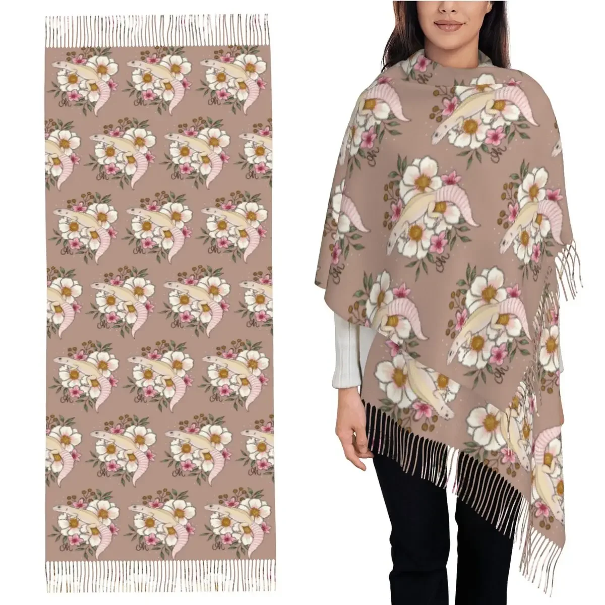 Леопардовый шарф Gecko Murphy's без узора с цветочным принтом, шарфы с кисточками, женские шали и накидки, большая осенне-зимняя шаль
Леопардовый шарф Gecko Murphy's без узора с цветочным принтом, шарфы с кисточками, женские шали и накидки, большая осенне-зимняя шаль