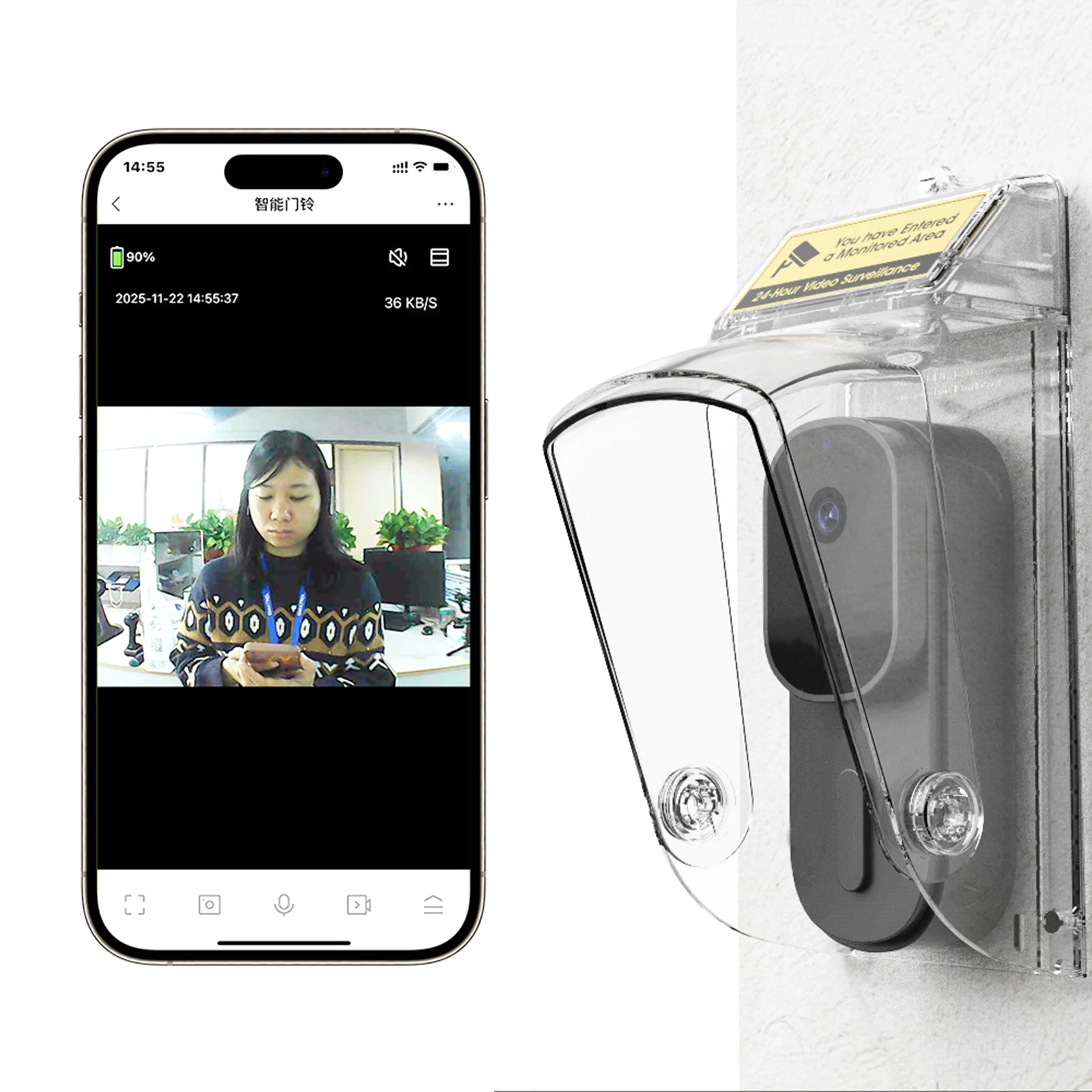 PC Transparent Doorbell Rain Cover Weatherproof Clear Waterproof Protector Compatible for Most Video Door Bell Ring Chime
PC Transparent Doorbell Rain Cover Weatherproof Clear Waterproof Protector Compatible for Most Video Door Bell Ring Chime