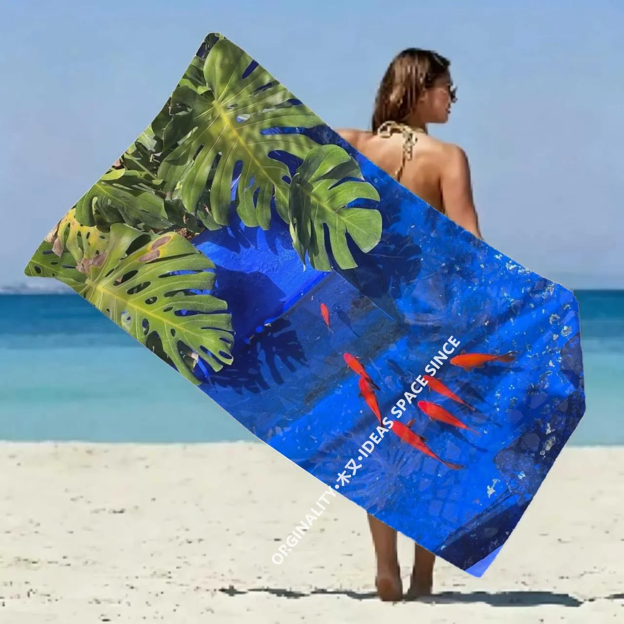 Tropical Fish & Monstera Beach Towel Patterned Sunscreen And Windproof Suitable For Swimming Pool Camping Travel
Tropical Fish & Monstera Beach Towel Patterned Sunscreen And Windproof Suitable For Swimming Pool Camping Travel