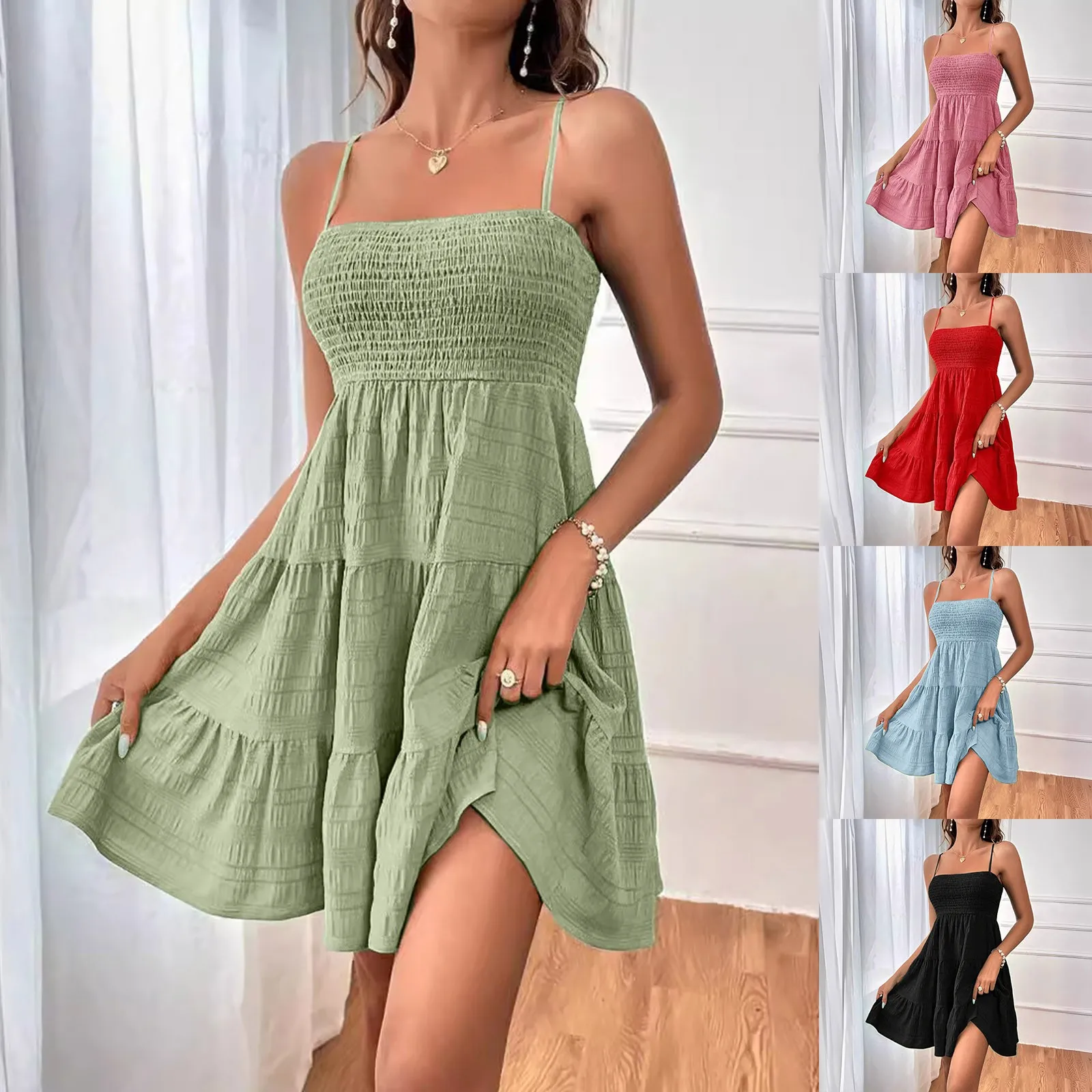 Short Dress Solid Ruffle Hem Short Dress Sleeveless Summer Mini Sexy Dress Dress Casual Summer
Short Dress Solid Ruffle Hem Short Dress Sleeveless Summer Mini Sexy Dress Dress Casual Summer