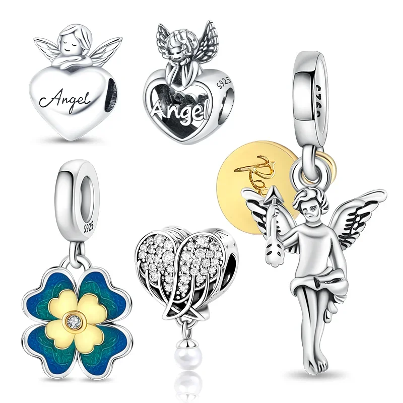 S925 Silver Angel Sculpture Charms Heart Beads Fit Original Bracelet for Women Jewelry Party Beads DIY Fine Jewelry Gifts
S925 Silver Angel Sculpture Charms Heart Beads Fit Original Bracelet for Women Jewelry Party Beads DIY Fine Jewelry Gifts