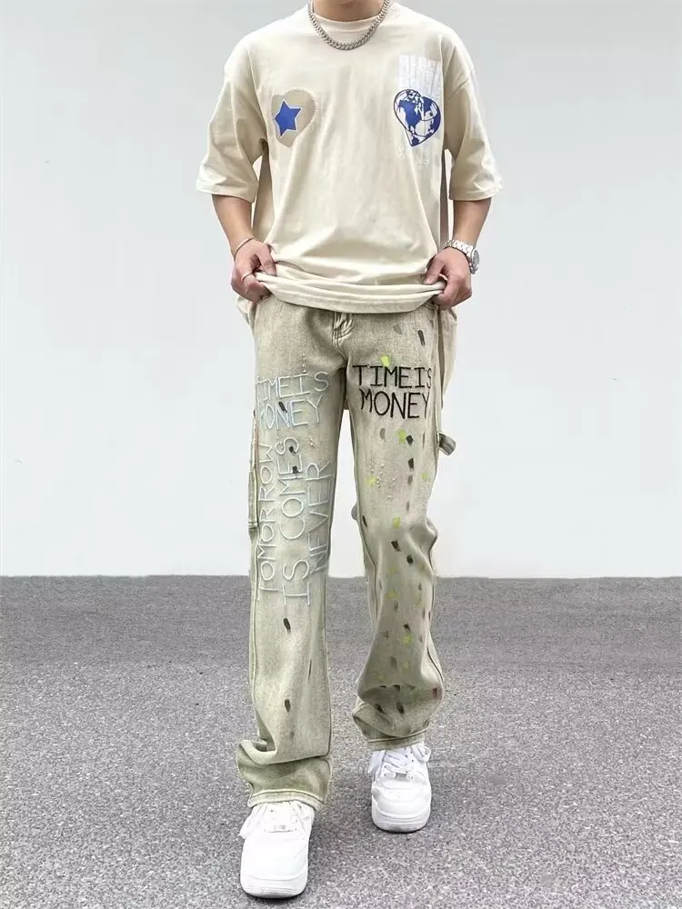 Autumn And Winter New Japanese Overalls Jeans Men And Women American Retro High Street Micro-la Washed Wide-leg Straight Pants
Autumn And Winter New Japanese Overalls Jeans Men And Women American Retro High Street Micro-la Washed Wide-leg Straight Pants
