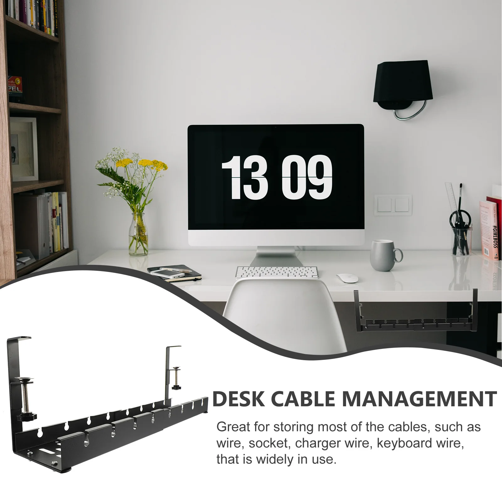 Under Desk Cable Tray Wire Organizer Cord Storage Rack Office Holder Keyboard Cords Space Saving Compact Lightweight
Under Desk Cable Tray Wire Organizer Cord Storage Rack Office Holder Keyboard Cords Space Saving Compact Lightweight