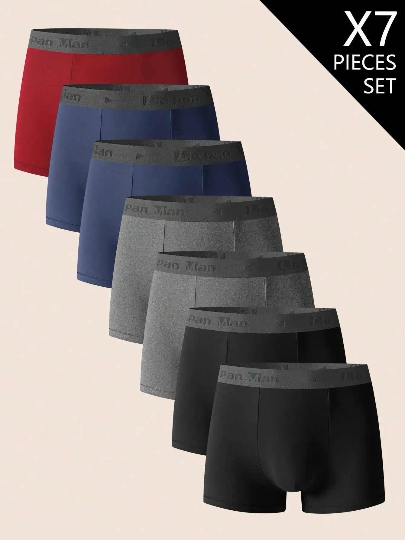 7 Pcs Mens Comfortable Boxer Briefs With Letter Waistband
7 Pcs Mens Comfortable Boxer Briefs With Letter Waistband