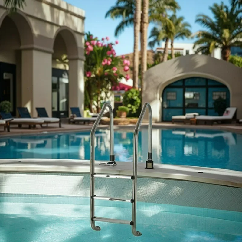 5-ступенчатая лестница для бассейна из нержавеющей стали с профессиональной противоскользящей конструкцией, высокий стандарт безопасности для использования в бассейнах, новинка.
5-ступенчатая лестница для бассейна из нержавеющей стали с профессиональной противоскользящей конструкцией, высокий стандарт безопасности для использования в бассейнах, новинка.