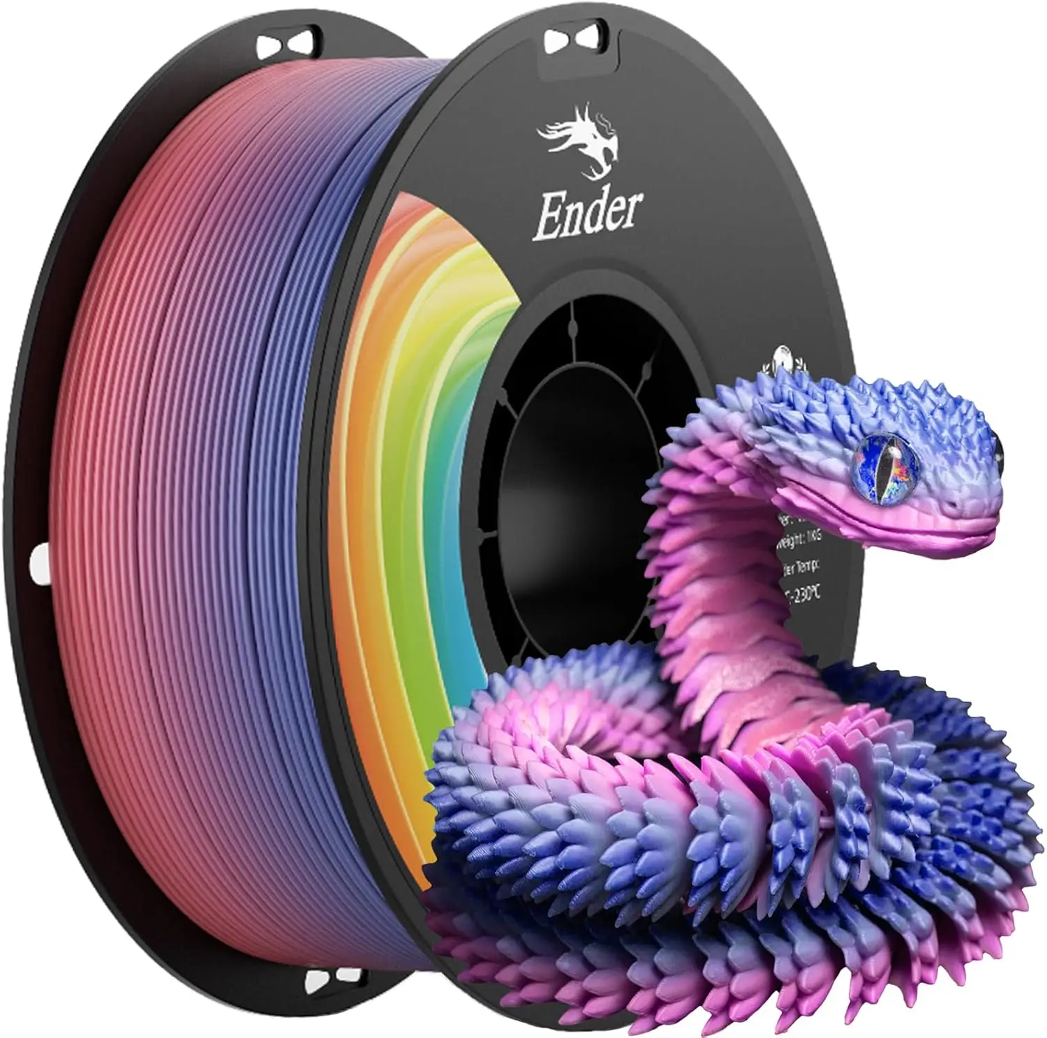 Rainbow PLA+ 3D Printer Filament 1.75mm, Strong Toughness, No-Tangling, 1kg Spool, Accuracy +/-0.02mm, Multi-Color
Rainbow PLA+ 3D Printer Filament 1.75mm, Strong Toughness, No-Tangling, 1kg Spool, Accuracy +/-0.02mm, Multi-Color