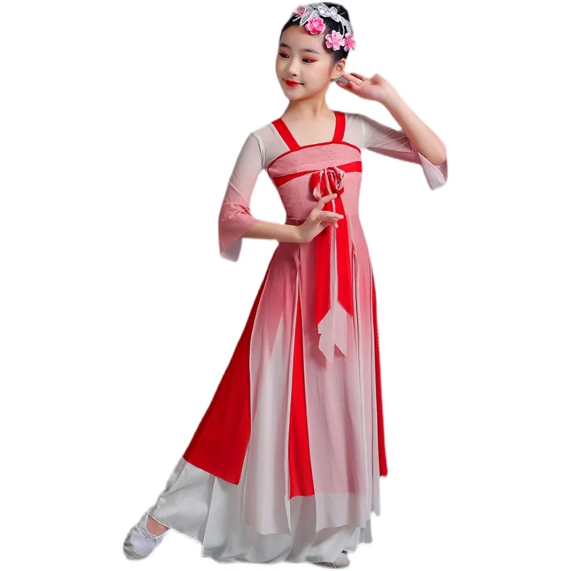 Chinese costume hanfu new children's classical stage costumes umbrella dance ethnic girls Yangko clothing fan dance
Chinese costume hanfu new children's classical stage costumes umbrella dance ethnic girls Yangko clothing fan dance