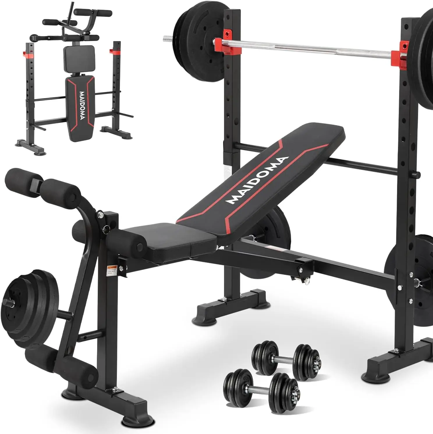 Home Gym 8 in 1 Weight Bench Set - 1500LBS Capacity, with Leg Extension/Curl, Foldable, US Stock
Home Gym 8 in 1 Weight Bench Set - 1500LBS Capacity, with Leg Extension/Curl, Foldable, US Stock