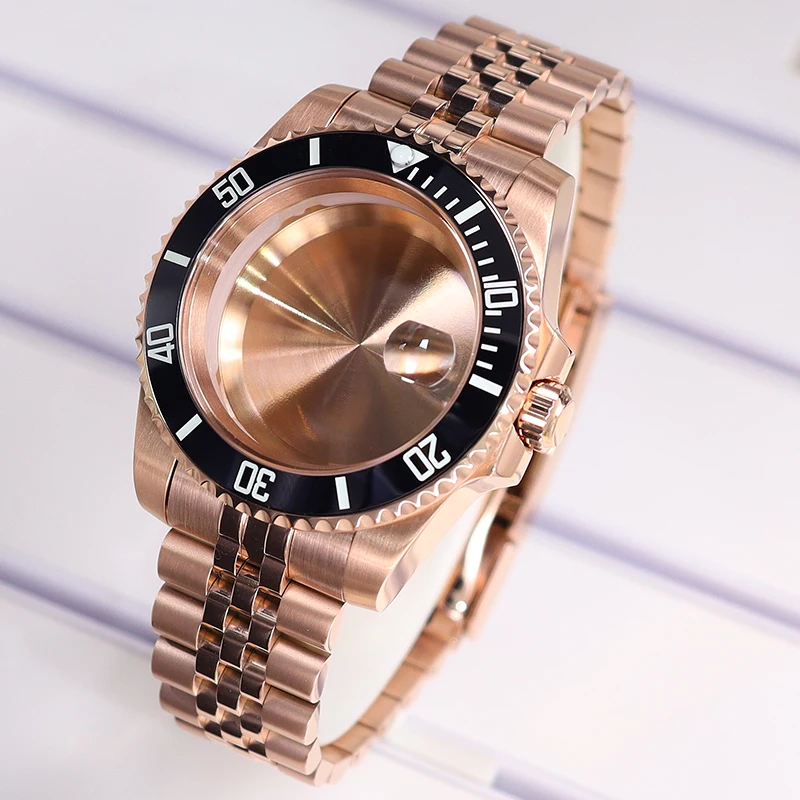 40mm Rose Gold Waterproof Cases For NH35 NH36 NH34 NH38 NH72/Miyota 8215/Eta2824 Automatic Movt GMT SUB Watch Case bracelet 20mm
40mm Rose Gold Waterproof Cases For NH35 NH36 NH34 NH38 NH72/Miyota 8215/Eta2824 Automatic Movt GMT SUB Watch Case bracelet 20mm