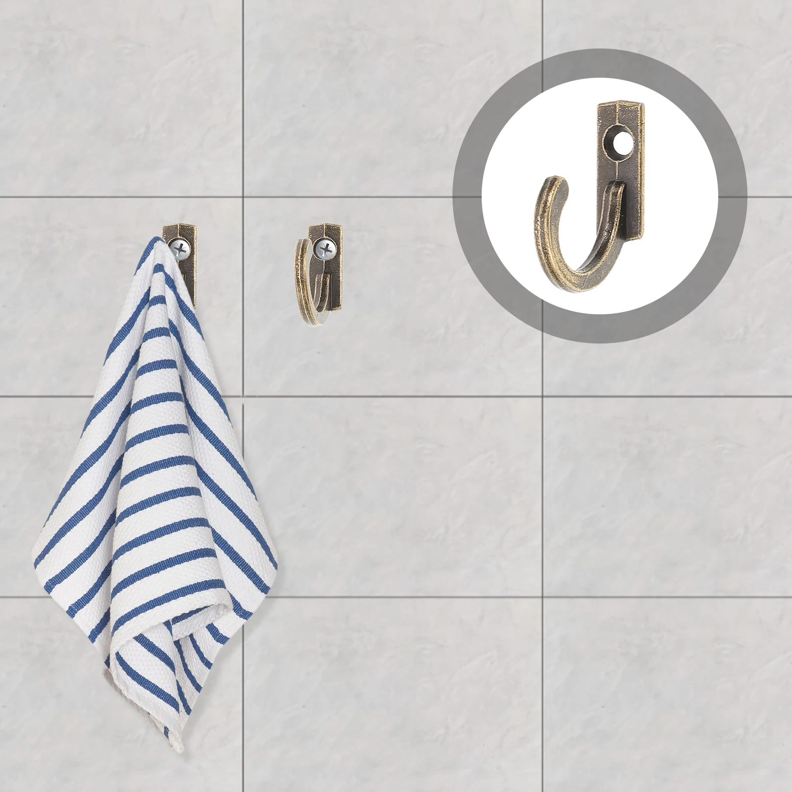 10PCS Wall Mounted Hooks Retro Style Zinc Alloy Single Prong Hangers Coat Hat Towel Bathroom Accessories Small Size
10PCS Wall Mounted Hooks Retro Style Zinc Alloy Single Prong Hangers Coat Hat Towel Bathroom Accessories Small Size