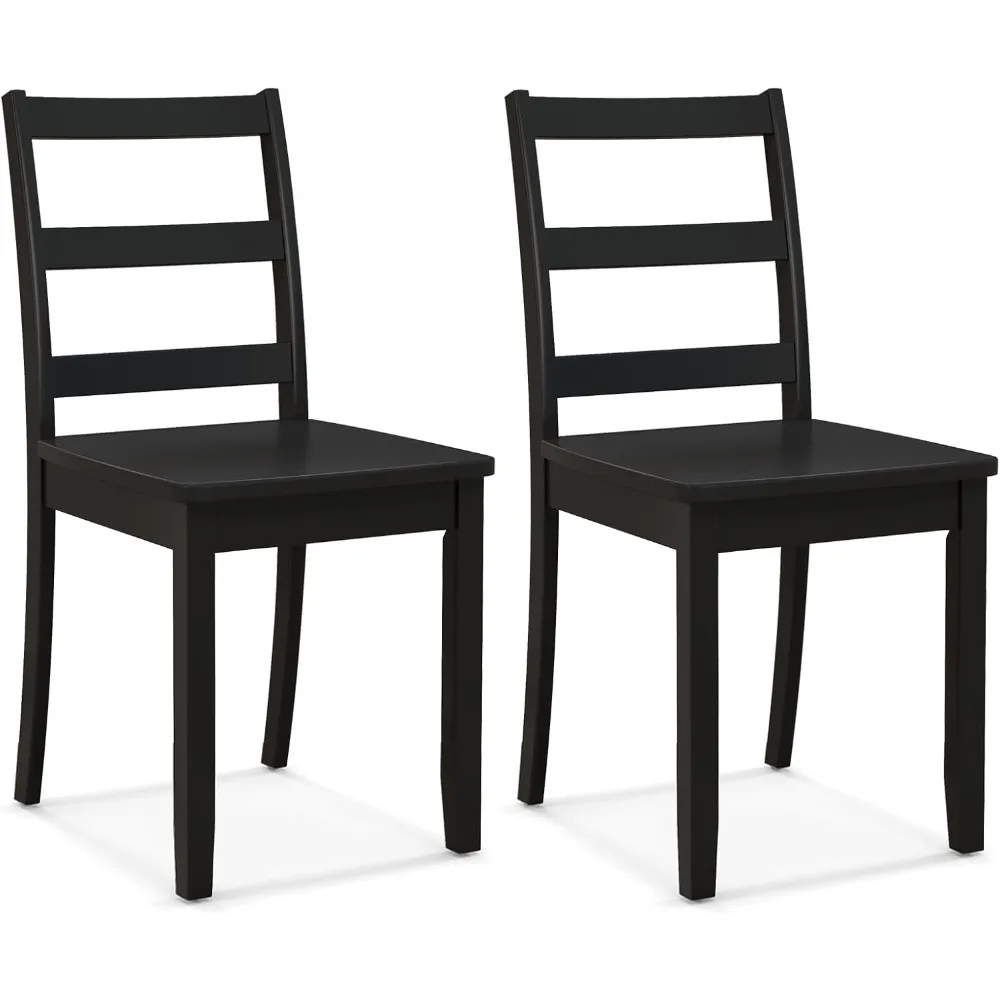 Wood Dining Chairs Set of 2 Black- Wooden Armless Kitchen Chairs with Solid Rubber Wood Legs, Non-Slip Foot Pads, Max Load 400
Wood Dining Chairs Set of 2 Black- Wooden Armless Kitchen Chairs with Solid Rubber Wood Legs, Non-Slip Foot Pads, Max Load 400