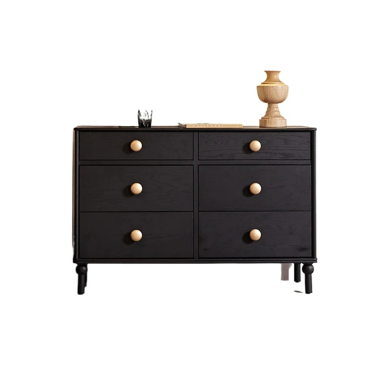 Medieval style all-solid wood dresser, bedroom, living room storage storage cabinet, French retro black chest
Medieval style all-solid wood dresser, bedroom, living room storage storage cabinet, French retro black chest
