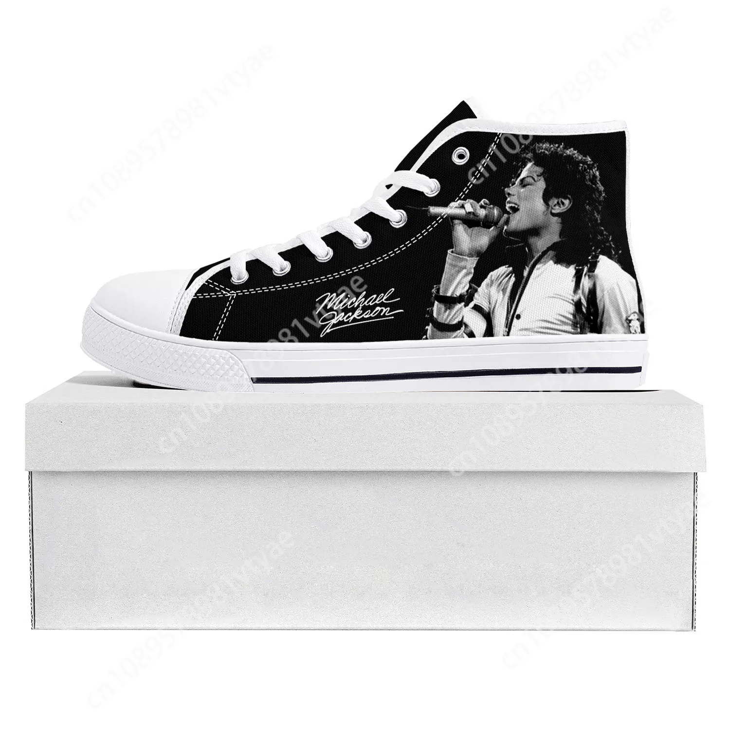 Michael Jackson Pop Singer Dancer High Top High Quality Sneakers Mens Womens Teenager Canvas Sneaker Couple Shoe Custom Shoe
Michael Jackson Pop Singer Dancer High Top High Quality Sneakers Mens Womens Teenager Canvas Sneaker Couple Shoe Custom Shoe