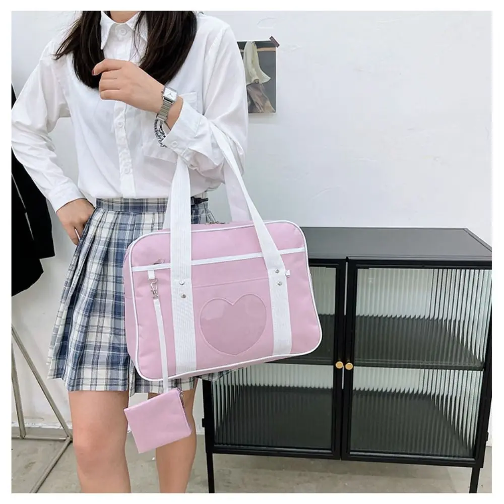 Casual Heart JK Uniform Itabag Zipper Ox Cloth Shoulder Bag Cotton Doll Bag Harajuku Transparent Bags Children
Casual Heart JK Uniform Itabag Zipper Ox Cloth Shoulder Bag Cotton Doll Bag Harajuku Transparent Bags Children