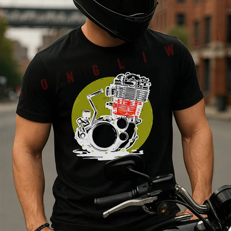 Moto Cotton T-Shirt Motorcycle Engine Graphic Men Tees O-neck Short Sleeve T Shirt Fashion Hip Hop Streetwear Oversized Tshirt
Moto Cotton T-Shirt Motorcycle Engine Graphic Men Tees O-neck Short Sleeve T Shirt Fashion Hip Hop Streetwear Oversized Tshirt