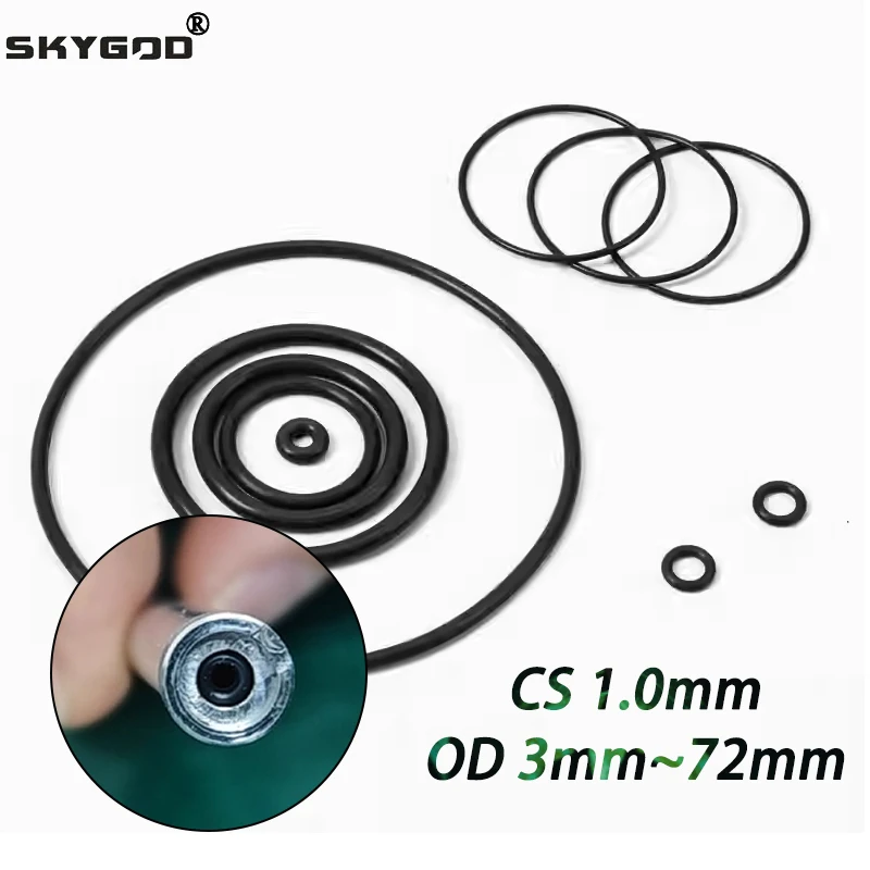 NBR O-ring Gaskets Black CS 1.0mm OD 3~72mm Nitrile Butadiene Rubber Ring High Temperature Resistant O Ring Sealing Gasket
NBR O-ring Gaskets Black CS 1.0mm OD 3~72mm Nitrile Butadiene Rubber Ring High Temperature Resistant O Ring Sealing Gasket