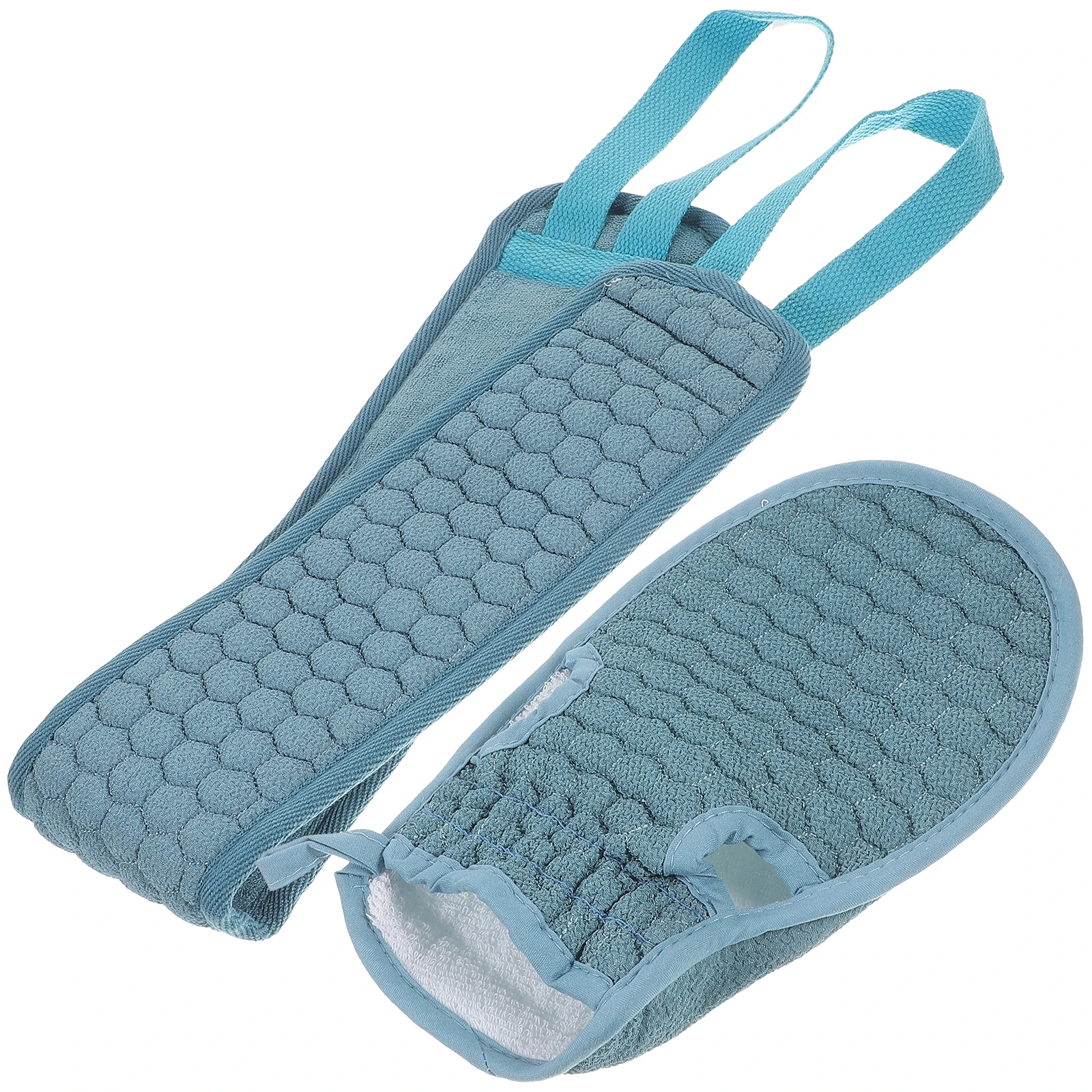 2Pcs Rub Back Towel Set Ultra Light Washable Exfoliate Bath Shower Spa Comfortable Band Long Strip Gloves
2Pcs Rub Back Towel Set Ultra Light Washable Exfoliate Bath Shower Spa Comfortable Band Long Strip Gloves