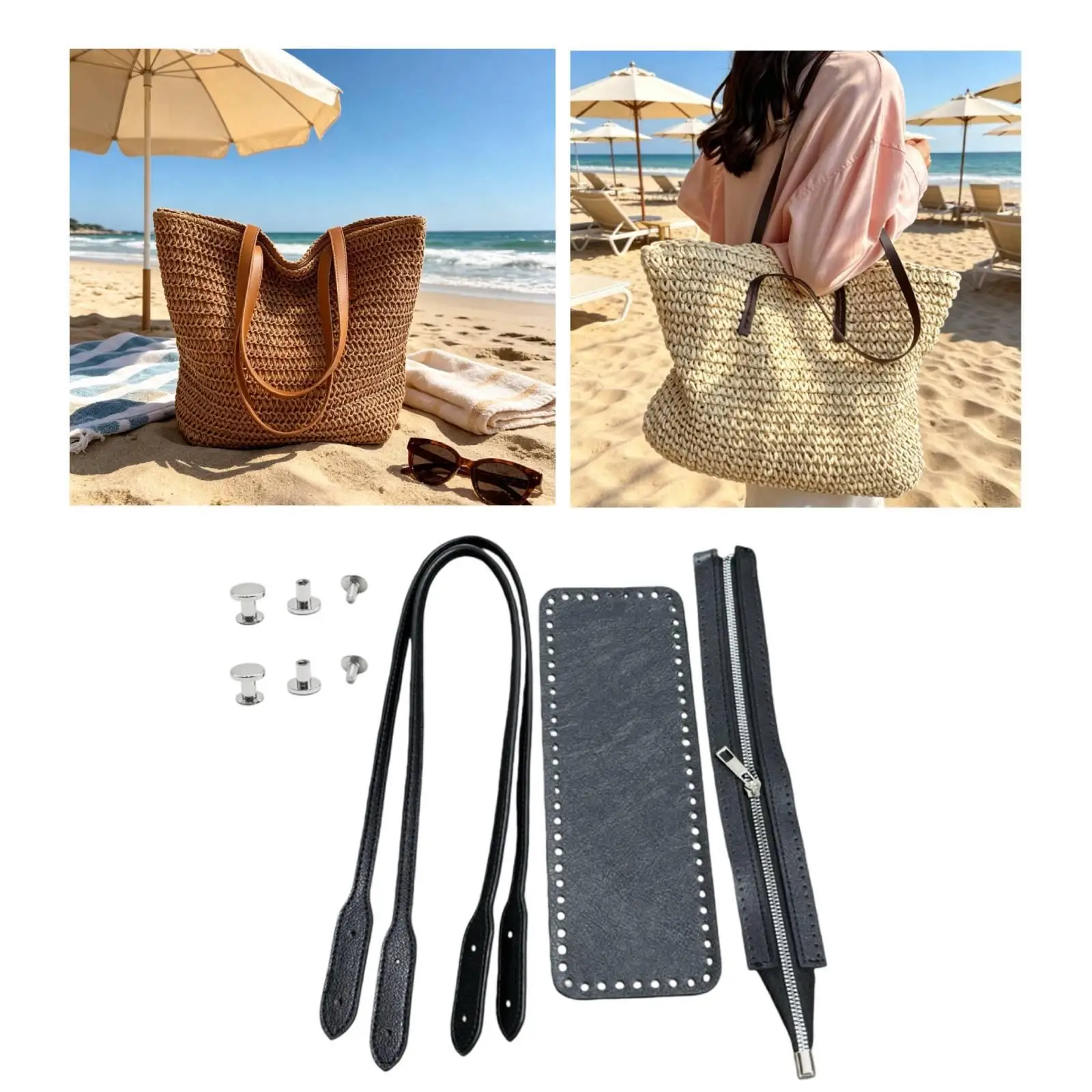 PU Leather Purse Base Crochet Kit Party Gift Handicraft Accessories Sewing Zippers DIY Base for Beach Tote Bag Knitting Handbag
PU Leather Purse Base Crochet Kit Party Gift Handicraft Accessories Sewing Zippers DIY Base for Beach Tote Bag Knitting Handbag