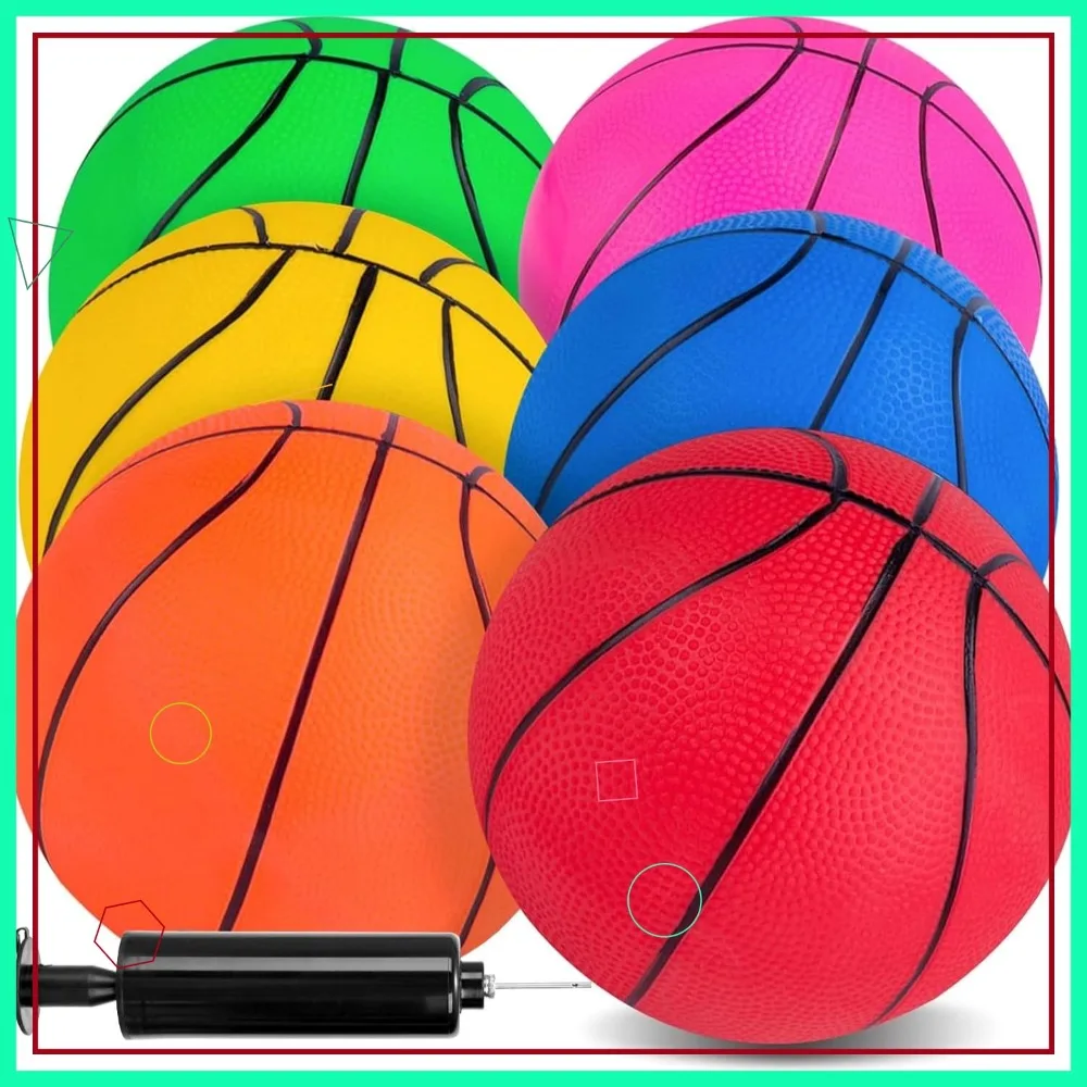 3 otters 6 Pack Mini Basketballs, 7.5 Inch Set with Pump for Kids Pool Toy, Outdoor Party Favors
3 otters 6 Pack Mini Basketballs, 7.5 Inch Set with Pump for Kids Pool Toy, Outdoor Party Favors