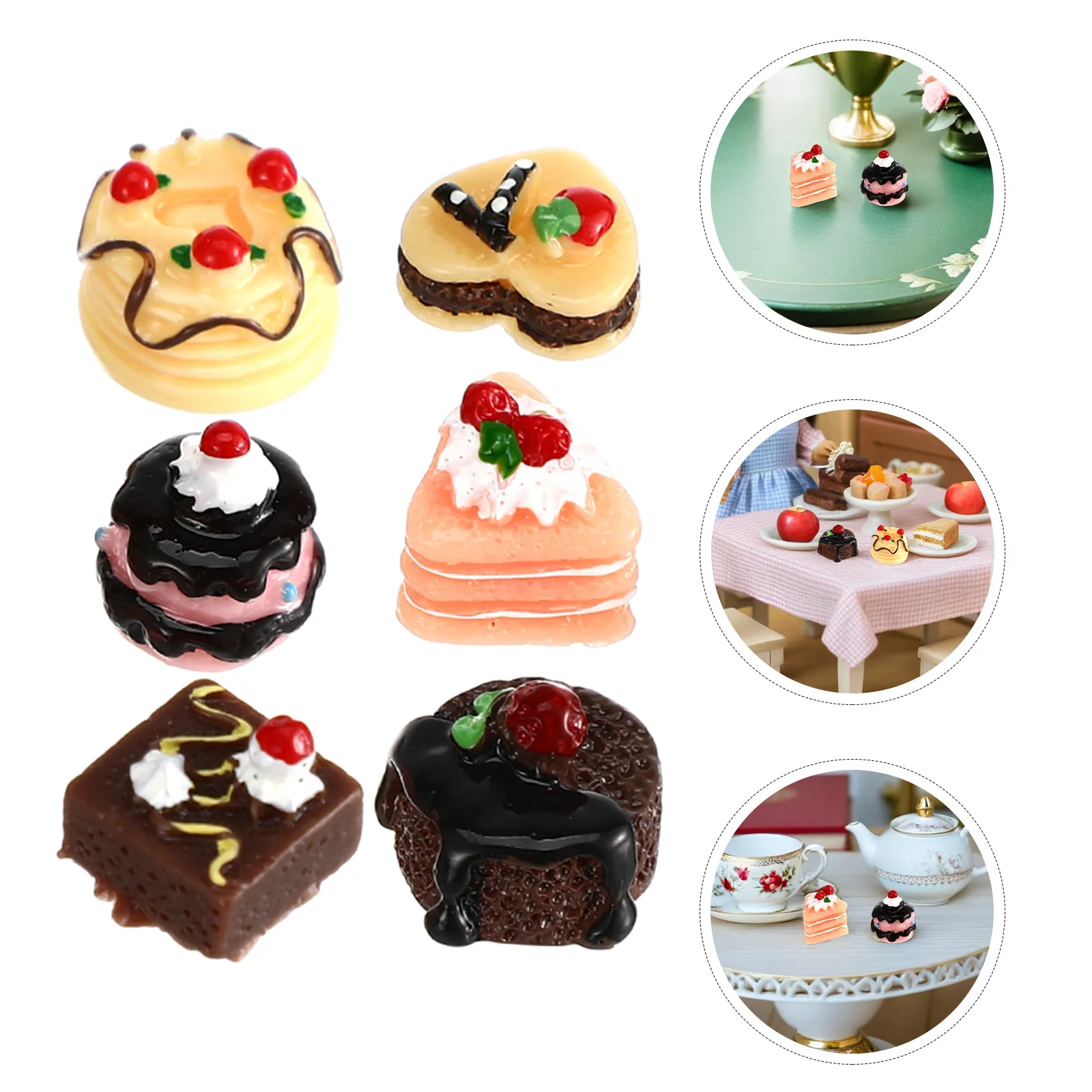 60Pcs Miniature Dollhouse Mini Cake Accessories Realistic Pretend Play Kitchen Decoration Dessert Mixed Resin Pastry
60Pcs Miniature Dollhouse Mini Cake Accessories Realistic Pretend Play Kitchen Decoration Dessert Mixed Resin Pastry